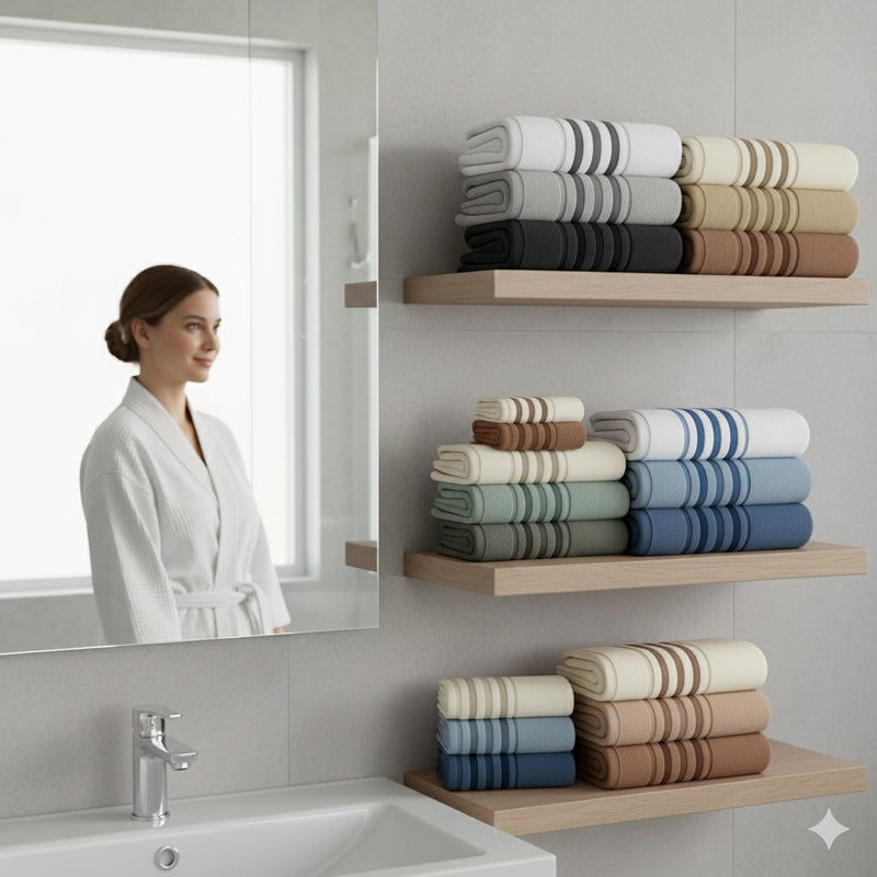 Toalhas de Banho Gigantes Fio Penteado Luminar KIT