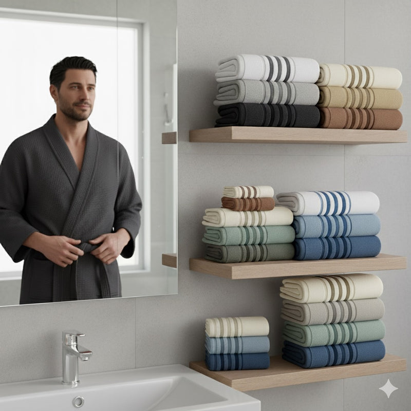 Toalhas de Banho Gigantes Fio Penteado Luminar KIT