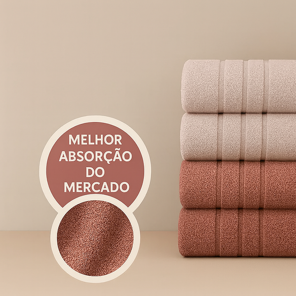 Toalhas de Banho Gigantes Fio Penteado Luminar KIT