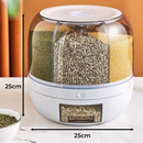 Dispenser De Grãos E Cereais Giratório Com 6 Divisões
